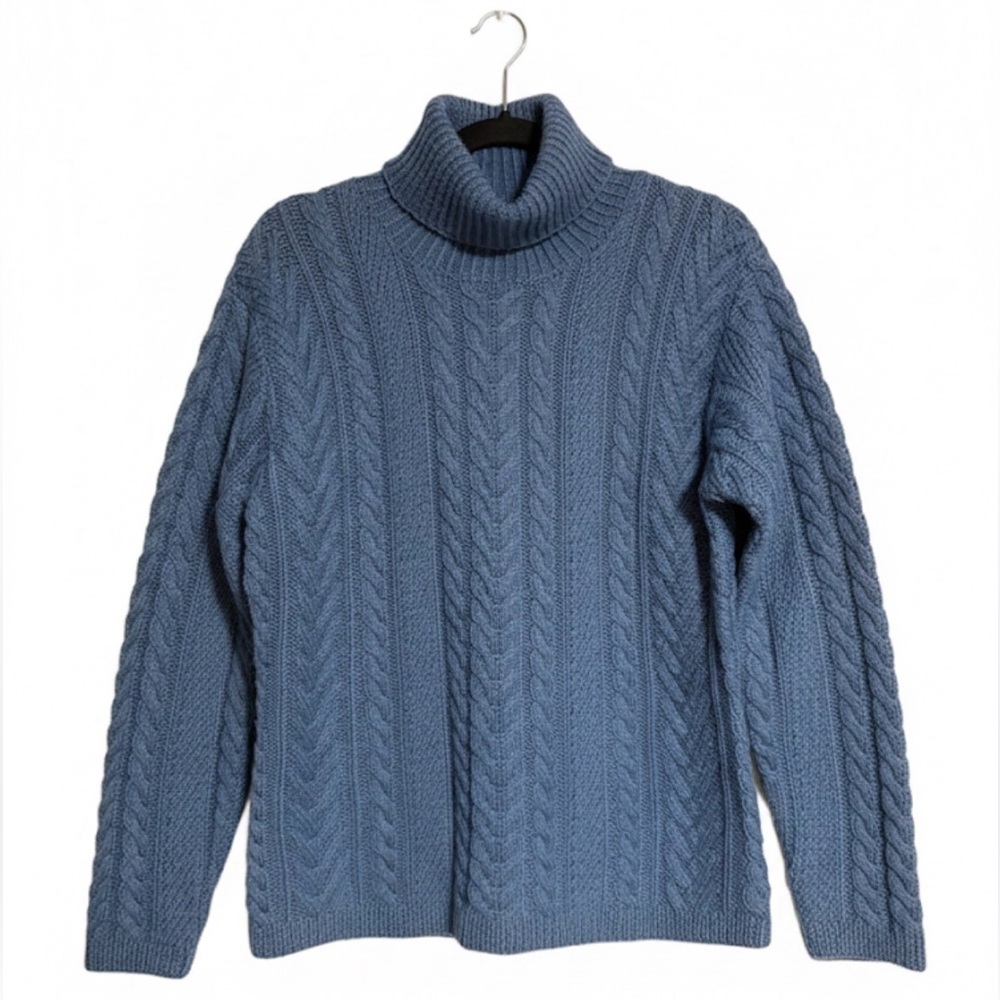 Ralph Lauren 100% Wool Turtleneck Sweater in Blue